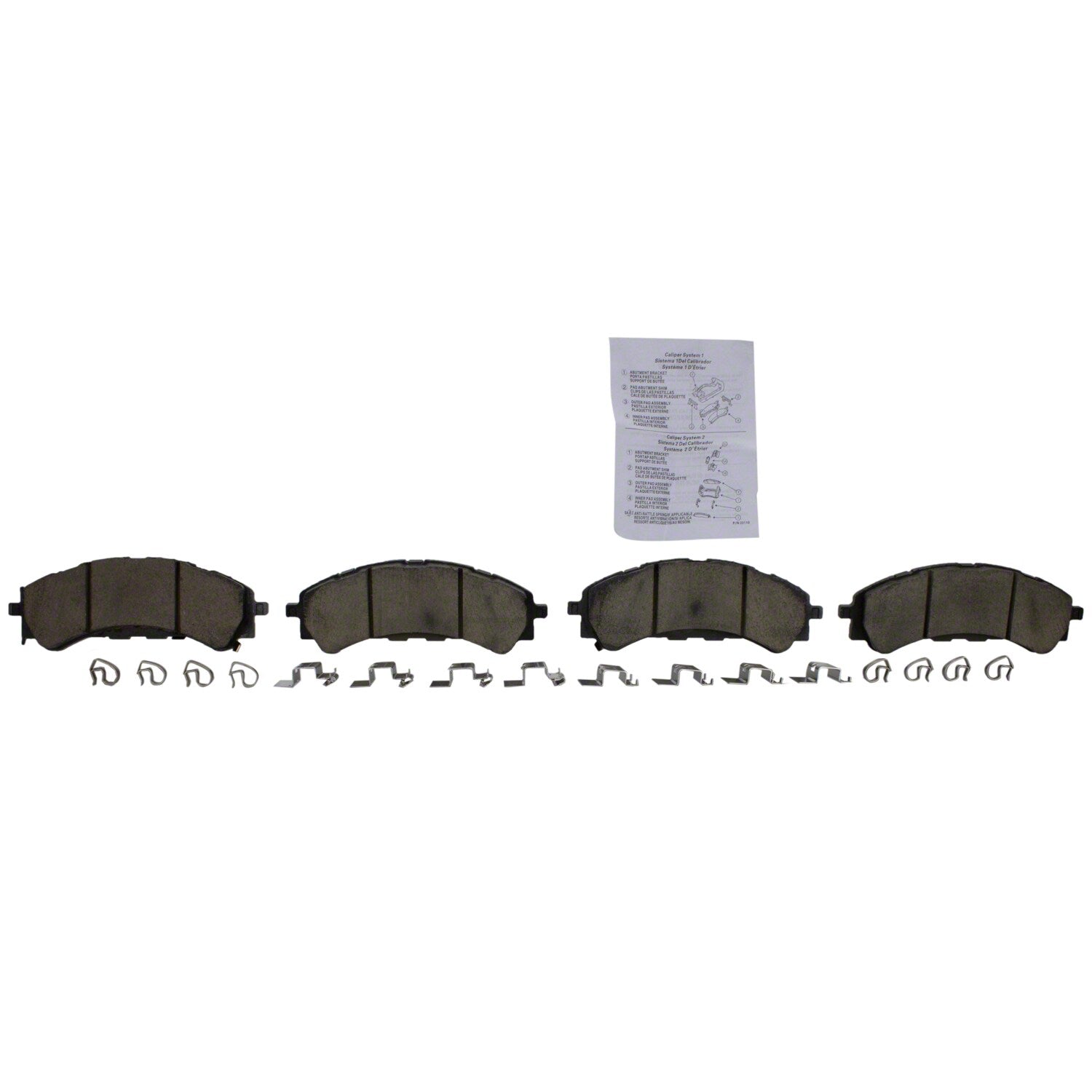 Disc Brake Pad Set Kit Lining - Front - BR2216