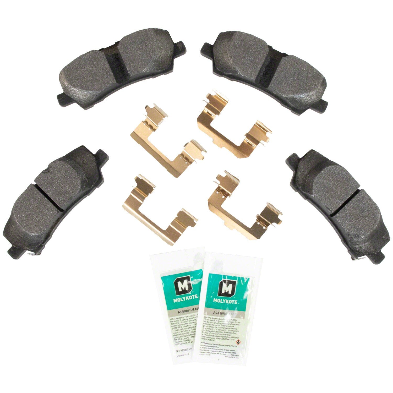 Disc Brake Pad Set Kit Lining - Rear (6-MT) - BRF1566