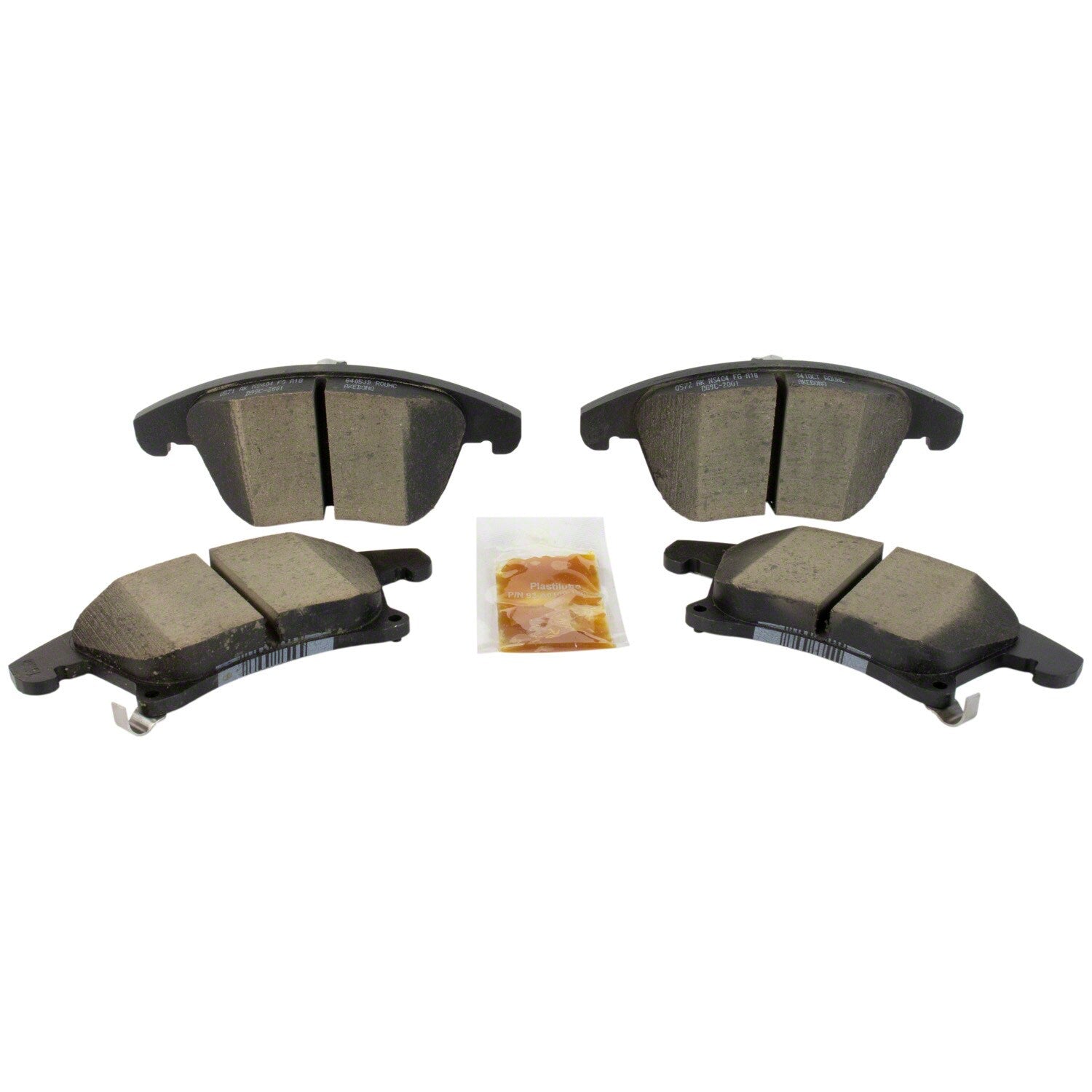 Disc Brake Pad Set Kit Lining - Front (Hybrid, AT) - BRF1871