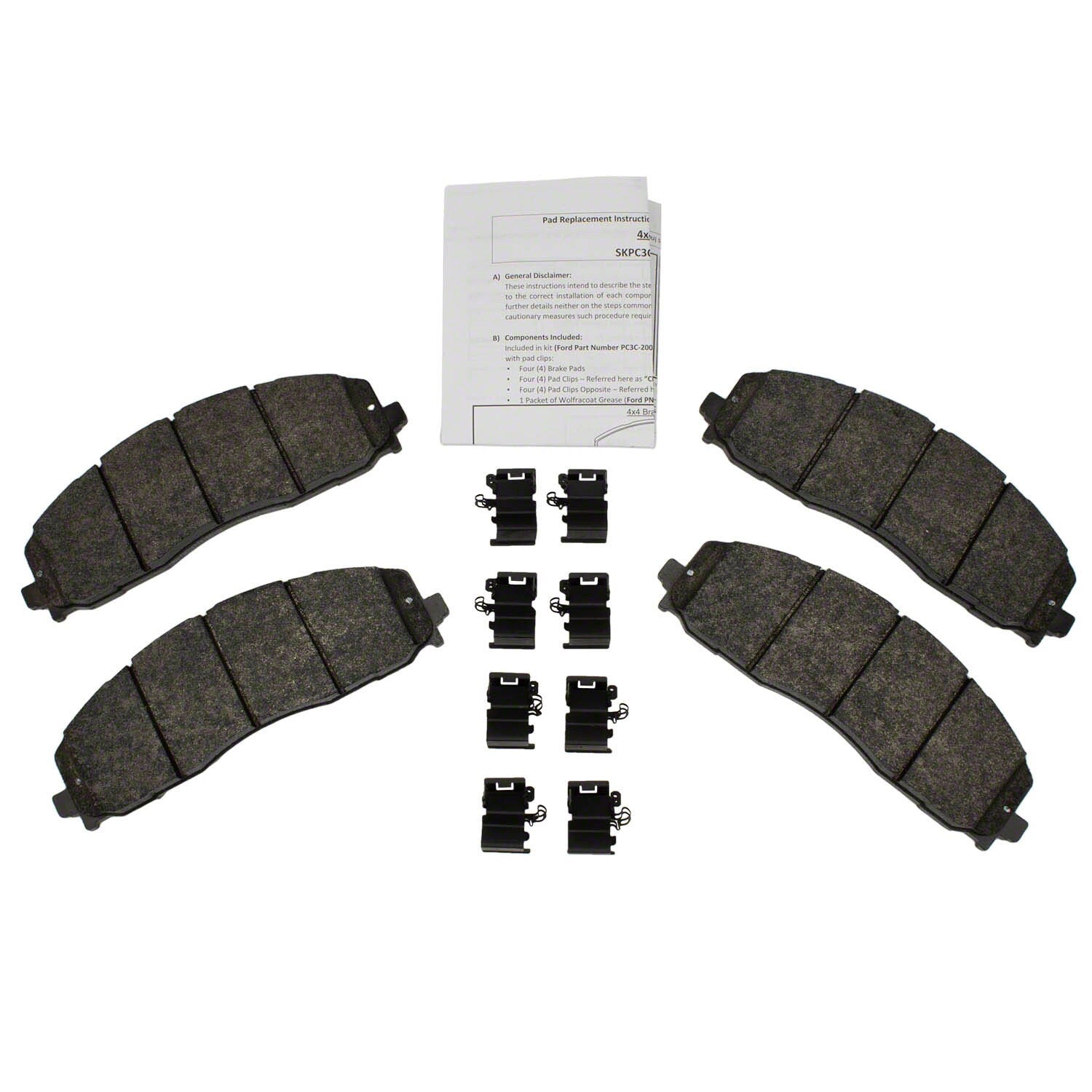 Disc Brake Pad Set Kit Lining - Front - BRF2031