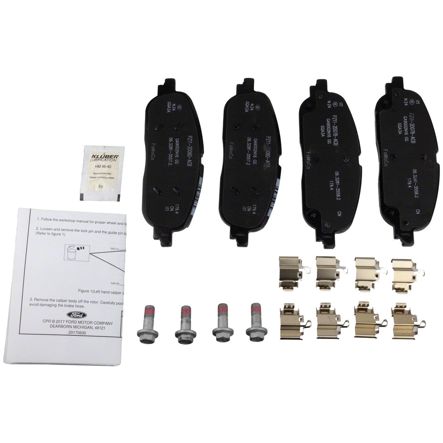 Disc Brake Pad Set Kit Lining - Front - BRF2034