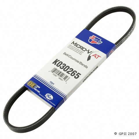 CarQuest K030265 Micro-V Serpentine Belt - 3-Rib, 26.55 in