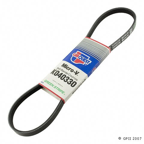 CarQuest K040330 Micro-V Serpentine Belt - 4-Rib, 33.13 in