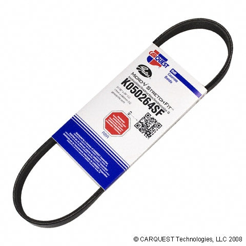 CarQuest K050264SF Micro-V StretchFit Serpentine Belt - 5-Rib, 26.42 in