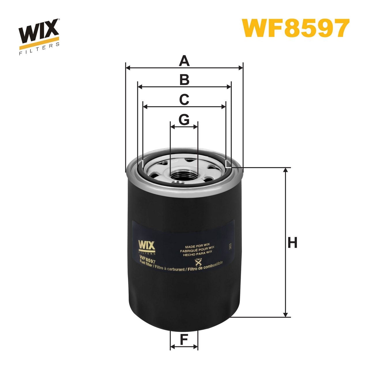 WIX WF8597 Fuel Filter